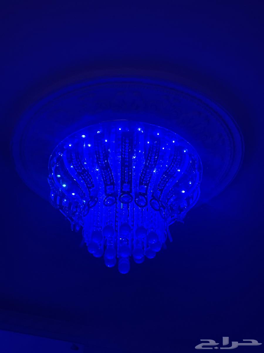 Modern round crystal chandelier with three colors together, dazzling63788843252738111