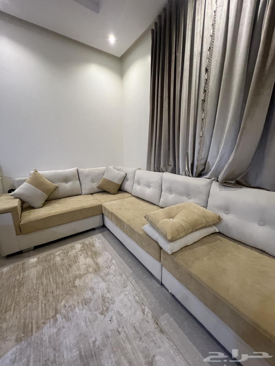 8-meter living room sofa set with curtain and IKEA table and bookshelf63727550997377110