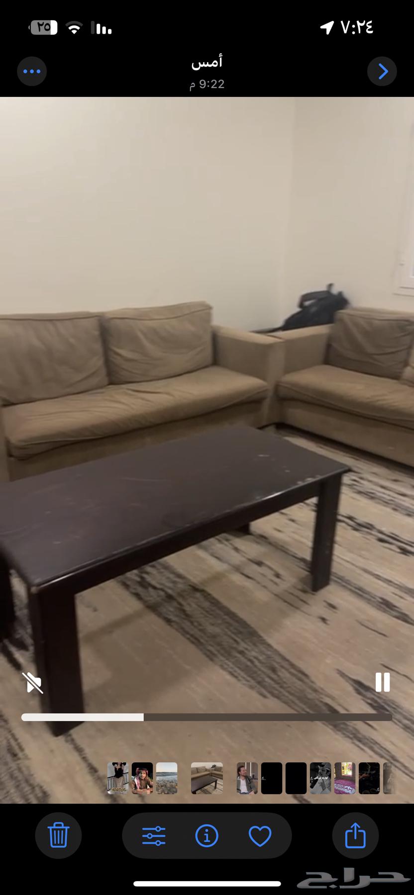 Sofa with cushion and table63797997841923111