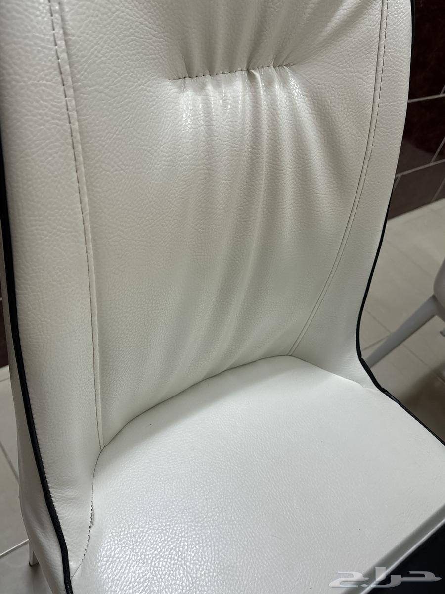 طاولة طعام قزاز 6 كراسي جلد63860015757443111