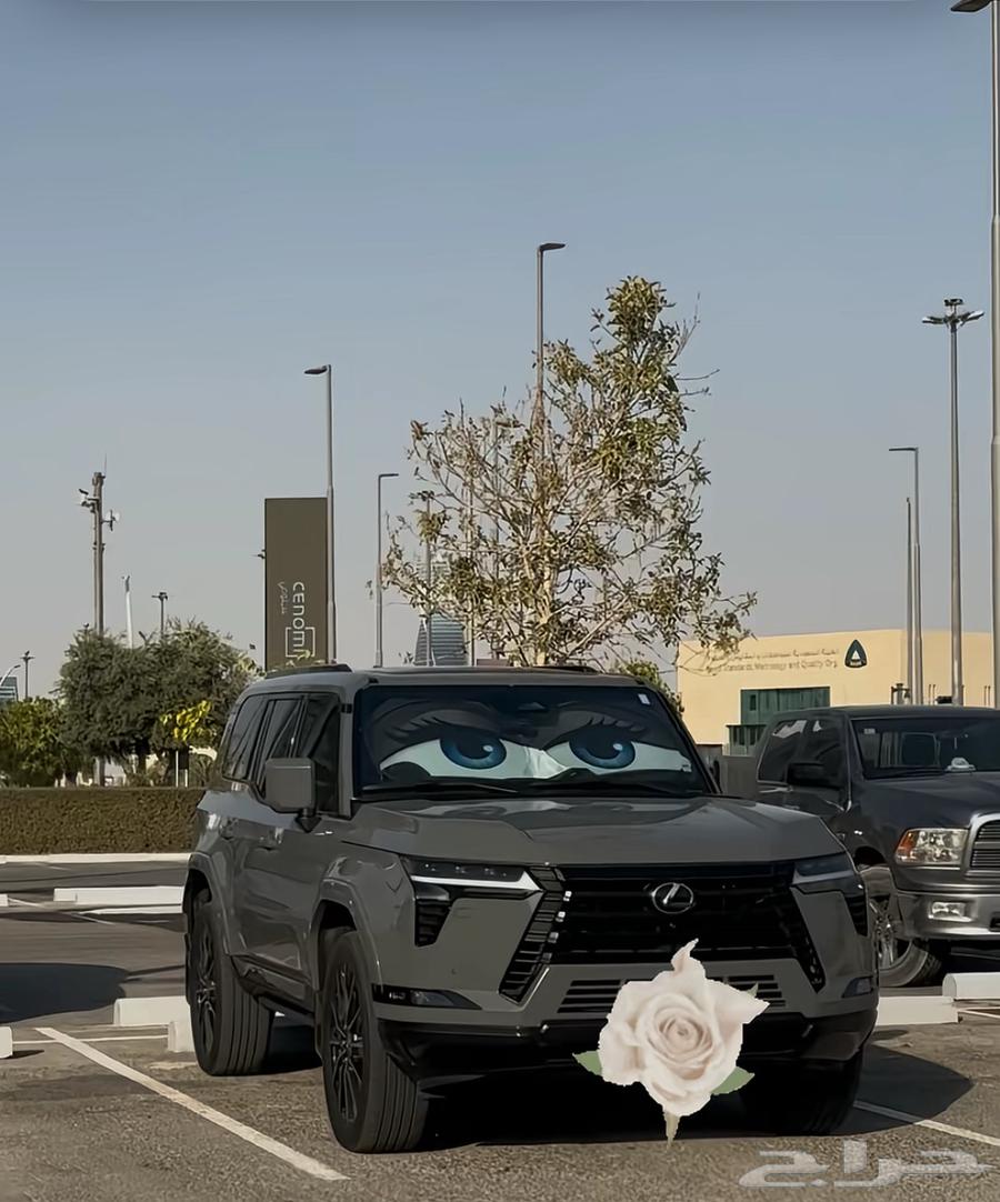 شماسة سيارة برسمة عيون كرتونية مميزة64255784948611110