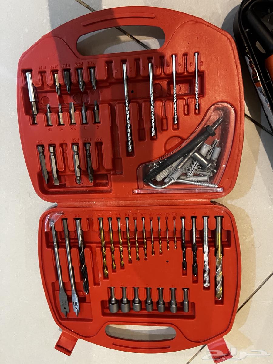 دريل كهربائي وجميع اغراضه معه (جميع أنواع المسامير )ب 20064253538980611111