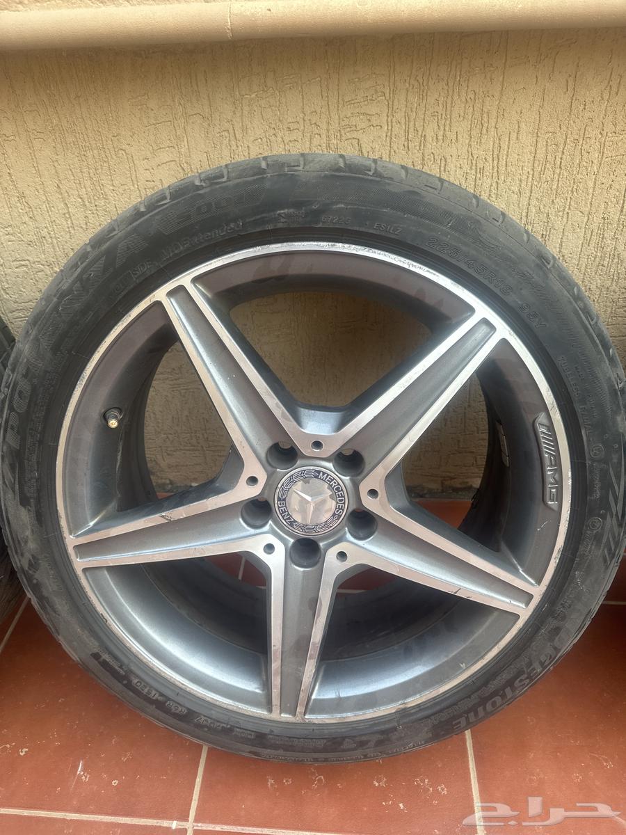 جنوط مرسيدس نظيفه اصليه AMG فئة C مقاس 1864224071567235114