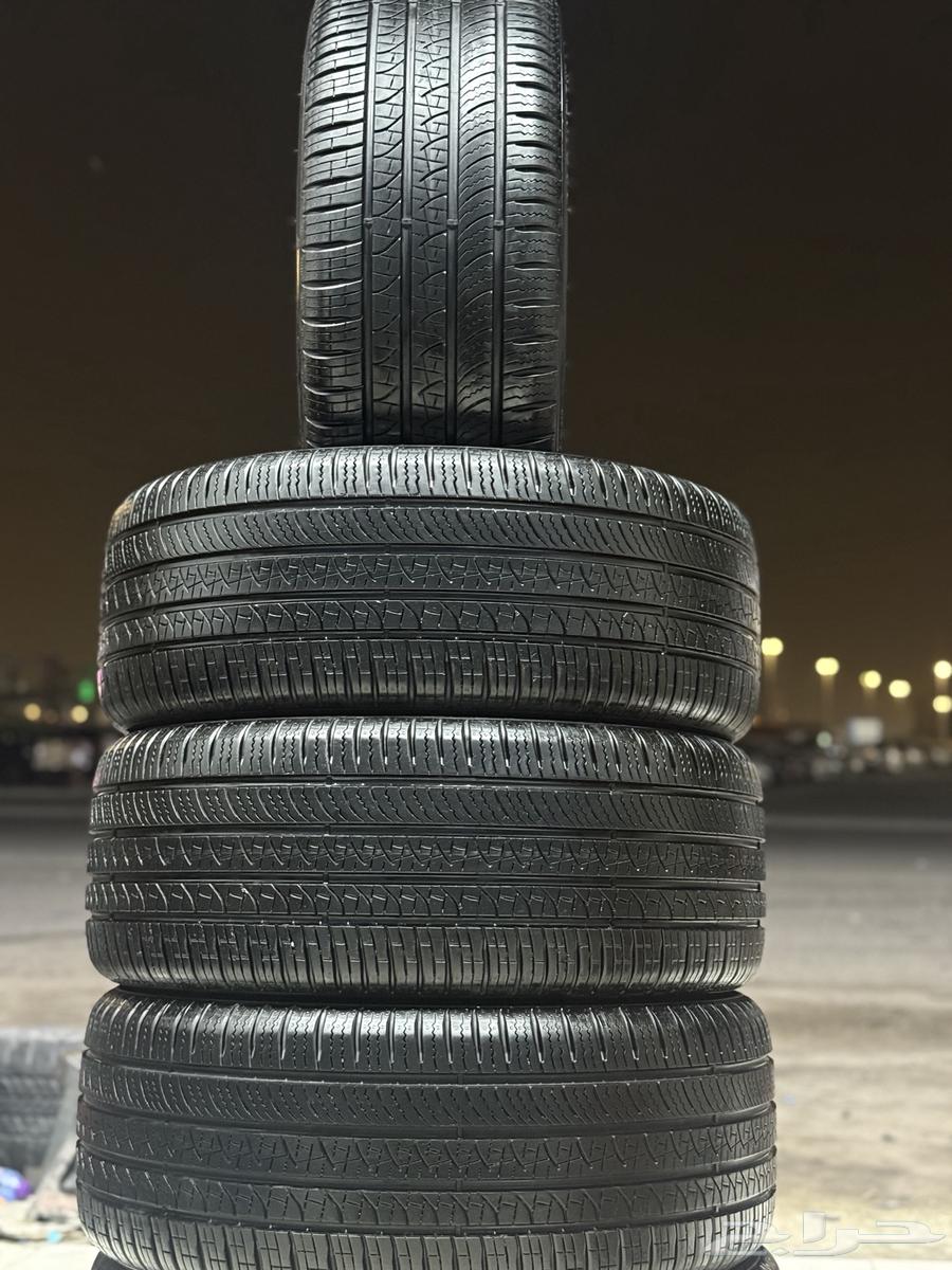 235 45 18 كفرات بريلي اصلية مستخدمة شبة جديدة وكالةسوناتا63667517544321111