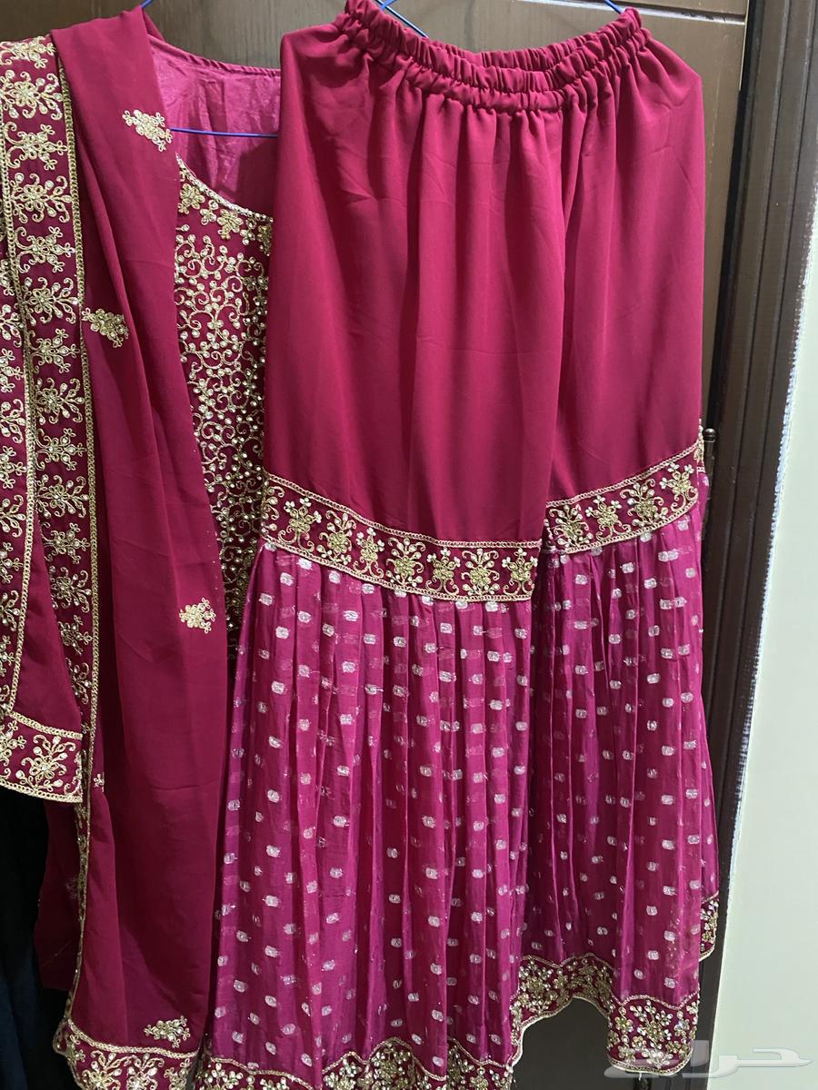 Indian dress red blouse and pants64018393191169111