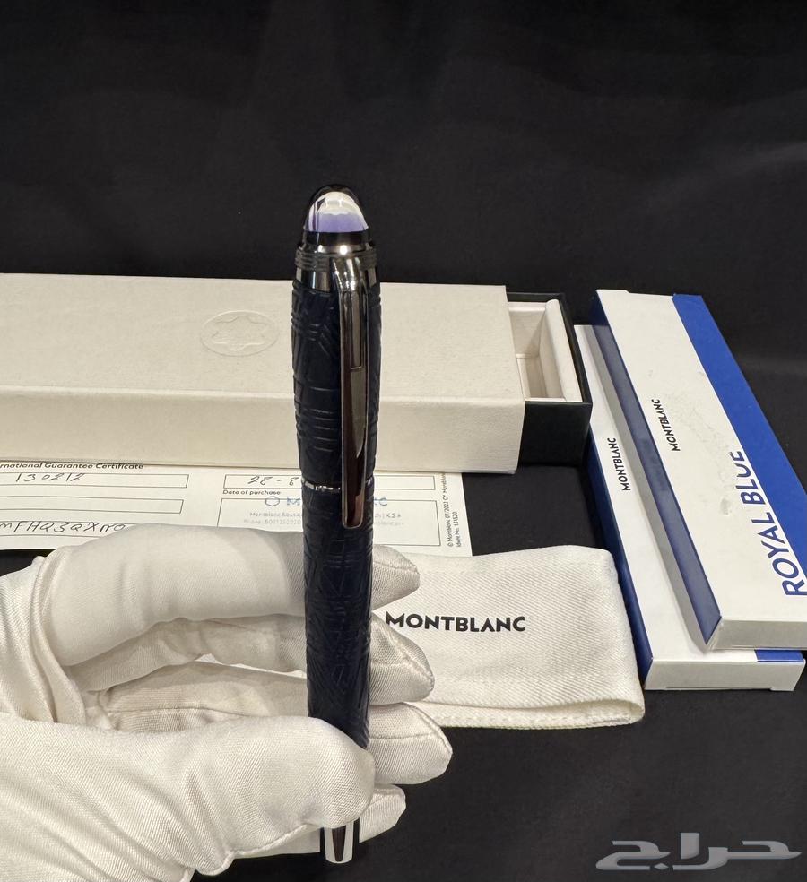 قلم مونت بلانك سبيس بلو أصلي MONTBLANC شبه جديد   الفاتورة63721779485827110
