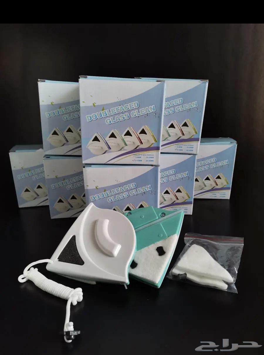 ممسحة مغناطيسية مزدوجة لتنظيف زجاج السيارة من الداخل والخار64339376580738111