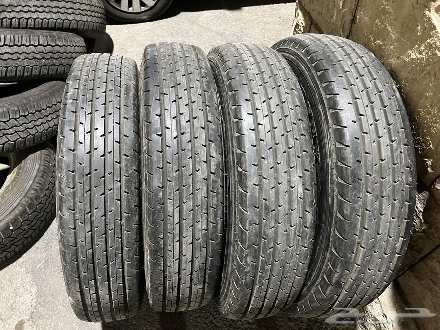 طقم. كفرات شاهين مقاس 225.95.16منزله شبه جديد تاريخ 202364340553335553110