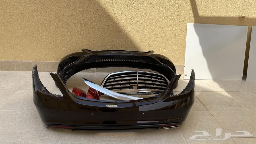 قطع غيار مرسيدس ( غطاء جنط   قاعده لوحه  صدام وشبك امامي )64353329914882113