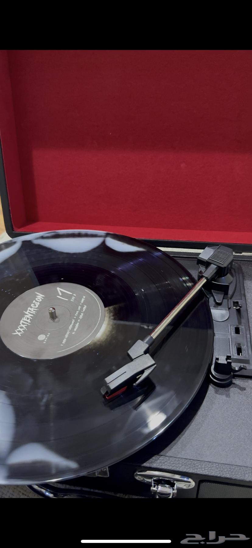 جهاز vinyl جراموفون لون اسود مشغل اسطوانات Vinyl64119174291971111