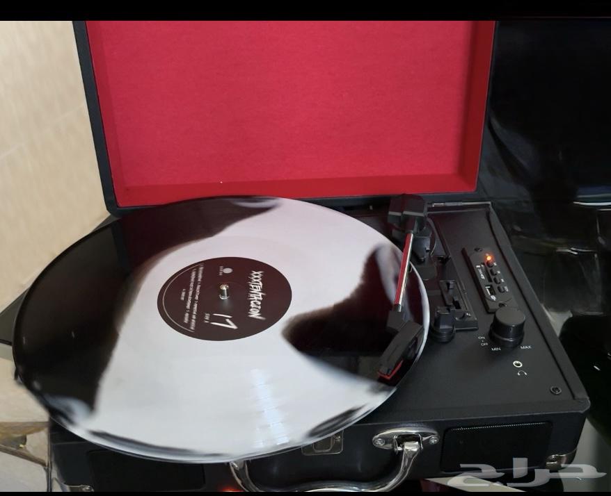 جهاز vinyl جراموفون لون اسود مشغل اسطوانات Vinyl64119174291971113