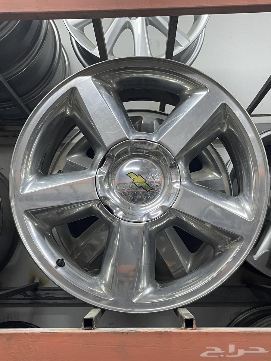 جنوط شيفروليه تاهو موديل 2014 مقاس 20 اصلي وكاله64365350418689111