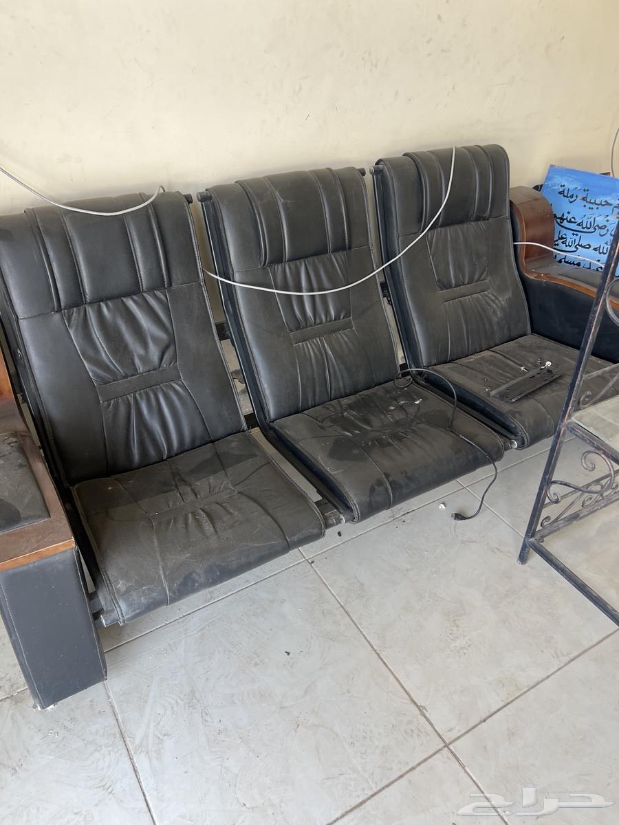 Office with secretary desk, waiting chairs, and iron shelves for sale64141912547073111