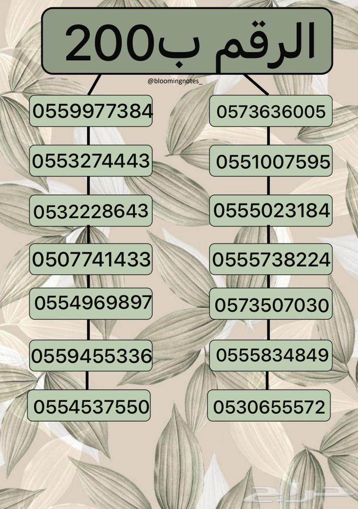 أرقام مميزه ومرتبه64360183389827112