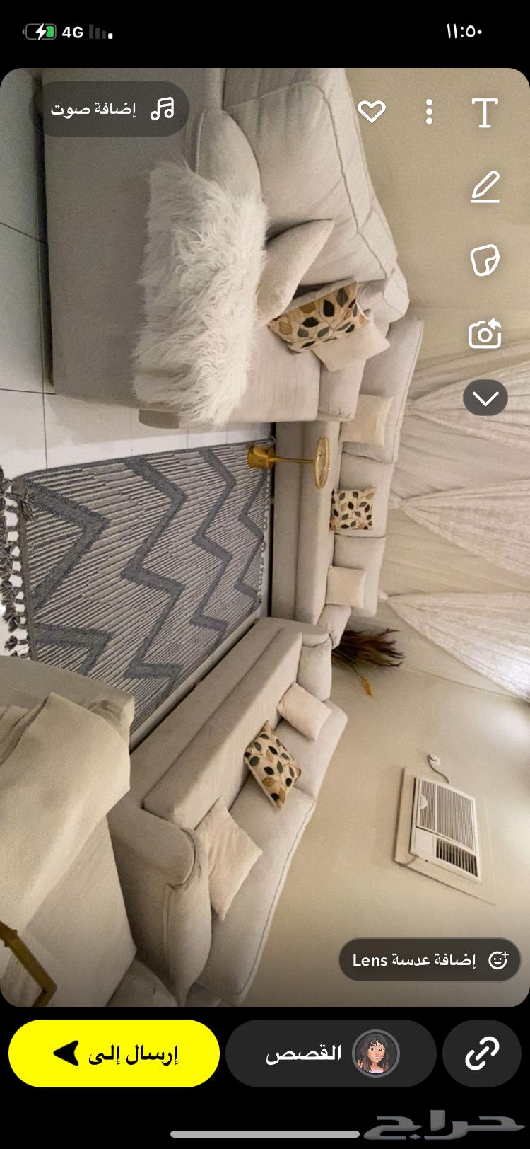 Sofa at Mahmoud Said, new, I bought it for 5,000, I want 2,500 for it64145596046081111
