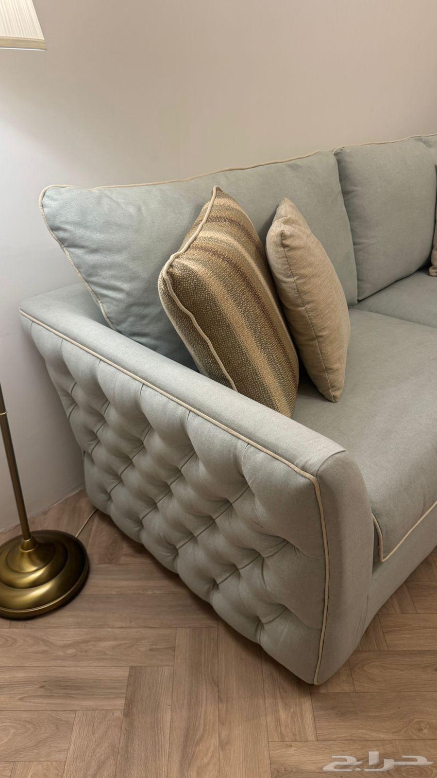 His brother's new sofa is very clean, used very little64141928704259112