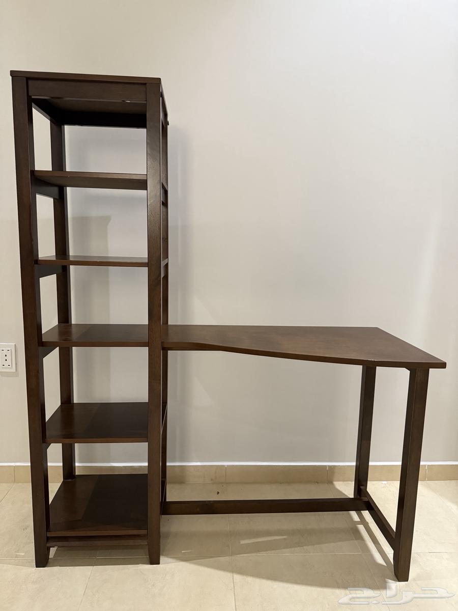 مكتب خشبي مع رفوف64155240228098110