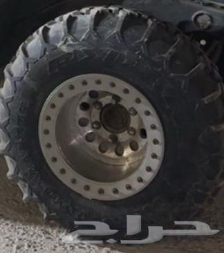 للبيع جنطين مقاس 15 عرض 12 انش بدلوك مع كفرات ساند 32 جديدة64376974388226110