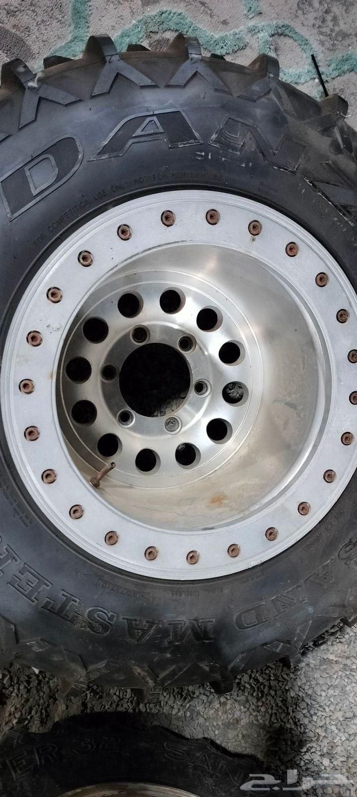 للبيع جنطين مقاس 15 عرض 12 انش بدلوك مع كفرات ساند 32 جديدة64376974388226112