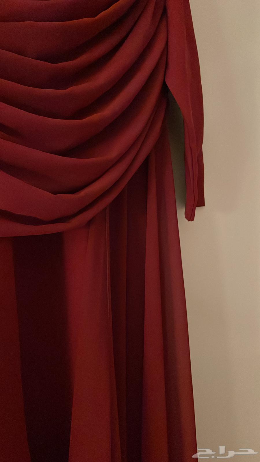 فستان احمر طويل جديد64197899285122111