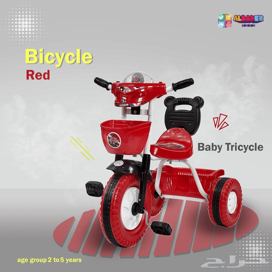 سيكل ثلاثي للأطفال - دراجة أطفال بتصميم سلتين ومؤثرات صوتية64202429483523111
