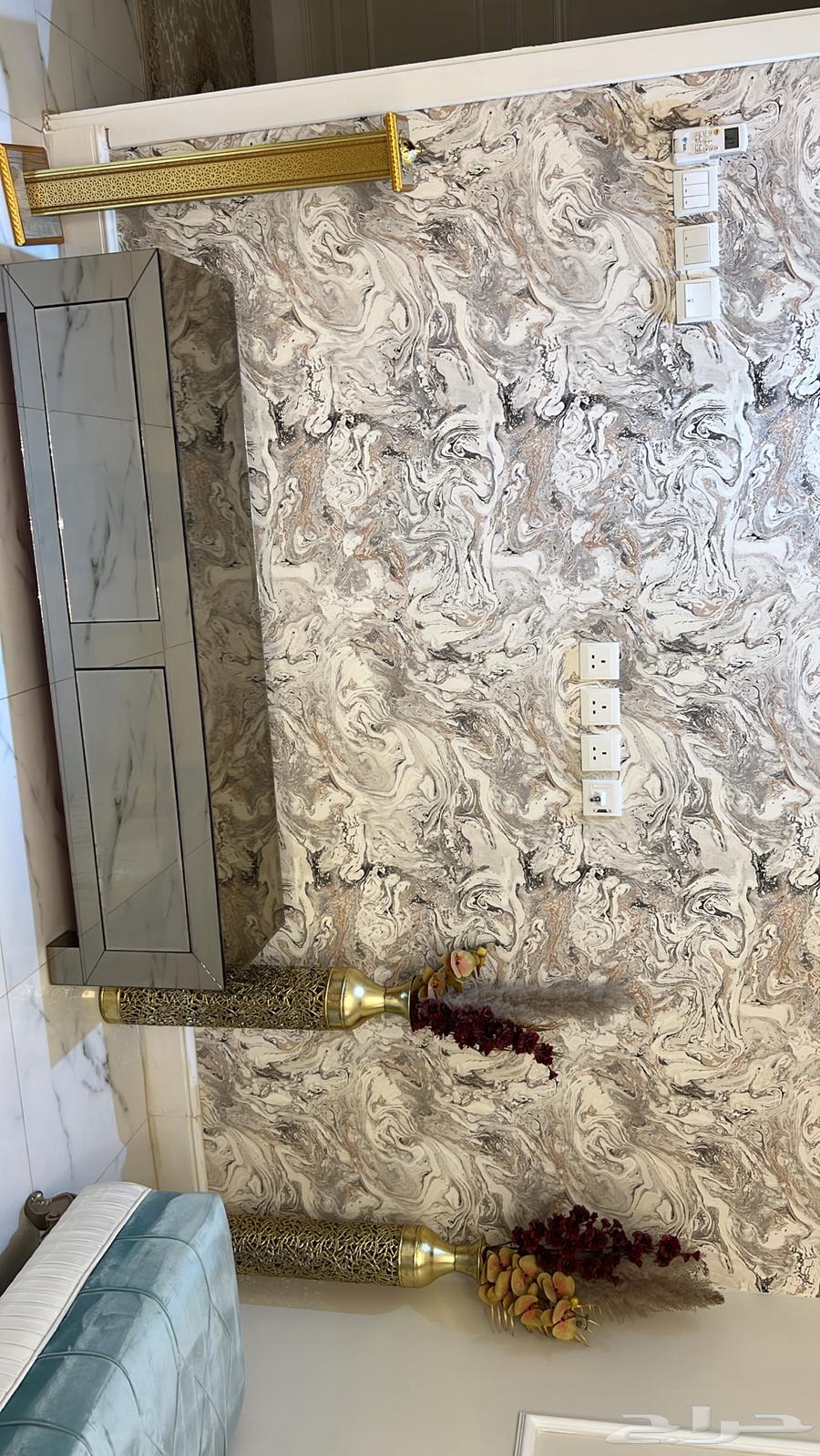 طقم كنب جديد ونظيف مع ستاير وطاولات64229935277185113