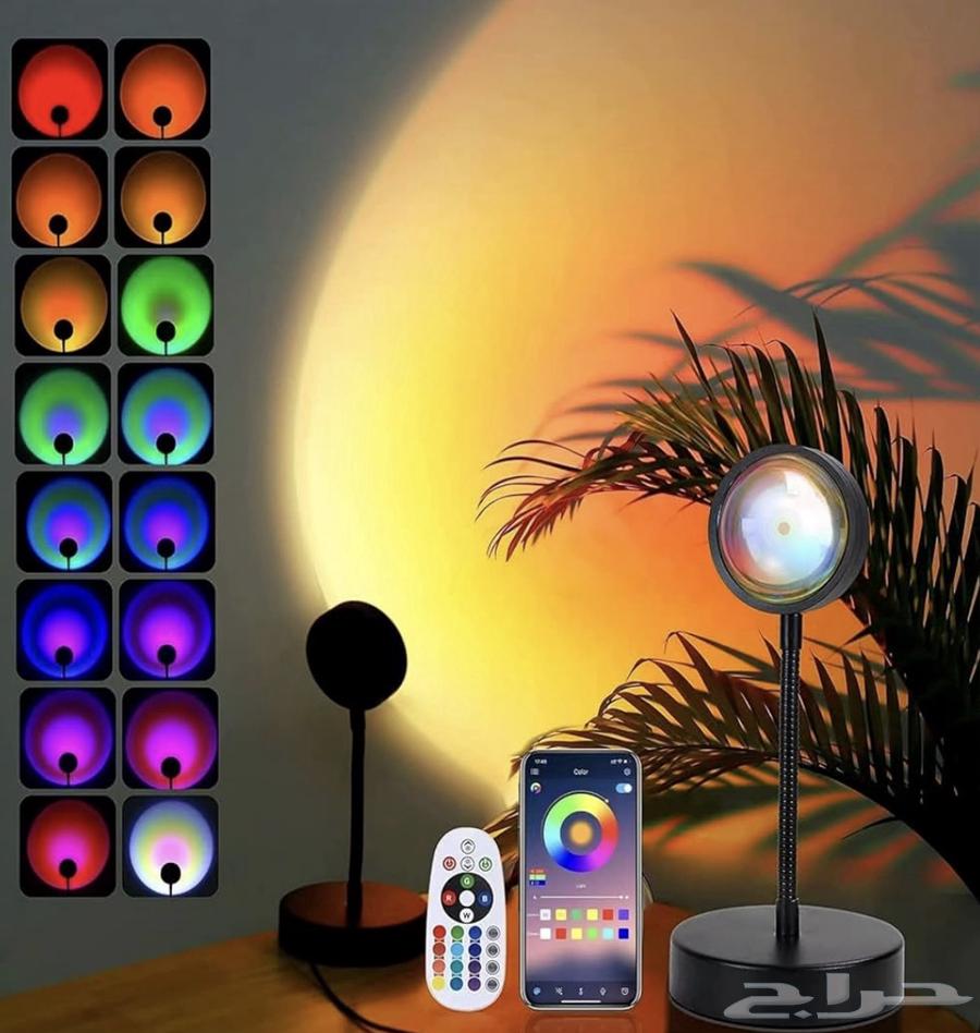 إضاءة غروب الشمس بعدة الوان Sunset Lamp with Multiple Color64230803357058110