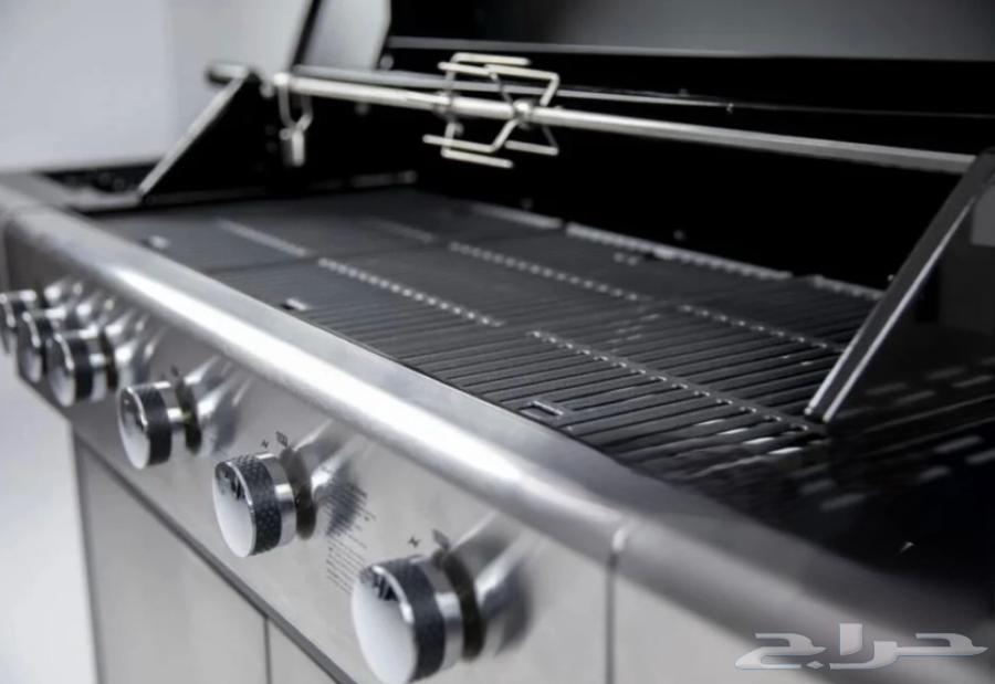 شواية غاز 6 عيون وعين جانبيه وأسياخ شواء بغطاء حماية64218790647809114