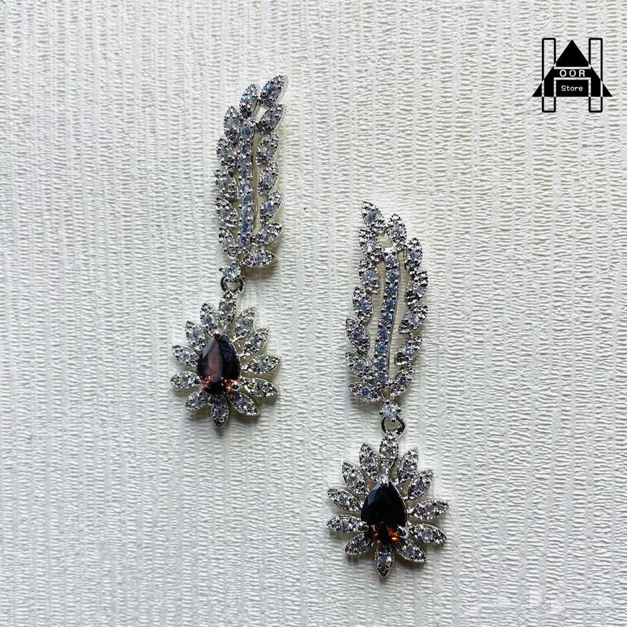 925 Italian silver set embedded with red ruby and zircon64206107021954113