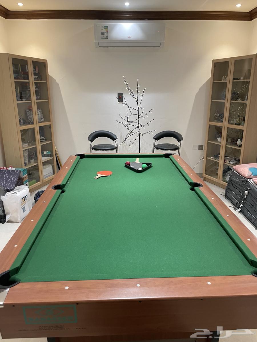 wooden billiard pool table 8 feetطاولة خشب بليارد 8 قدم64212977100289110