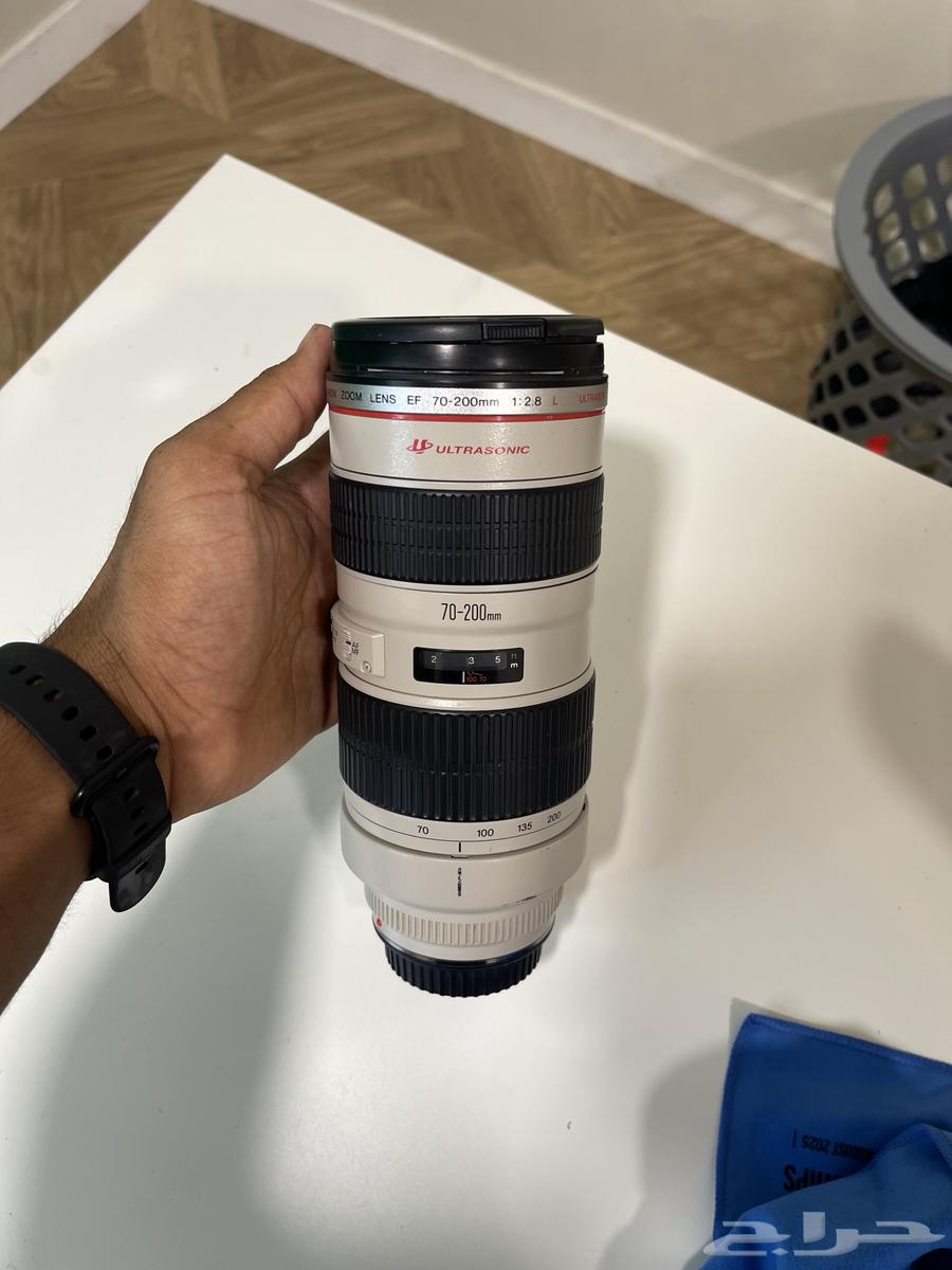 للبيع عدسة 70 200 كانون مع كاميرا وشنطة64216837472897110