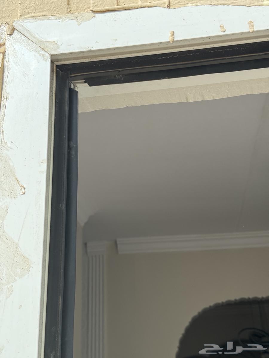 باب ألمونيوم سرايا أبيض دبل جلاس اخو الجديد64227347054337113