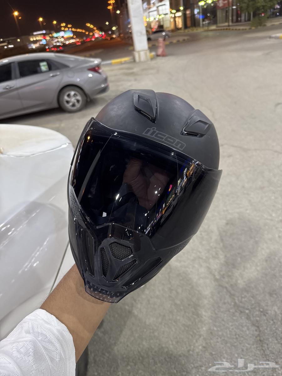 خوذة ايكون اسود مطفي64231319388035111