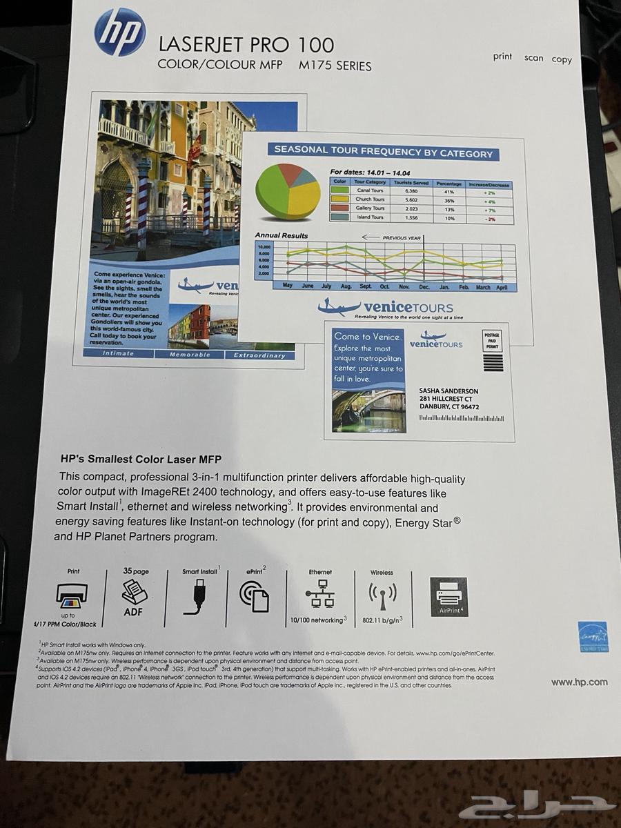 للبيع طابعة hp LaserJet 100 color MFP M175nw64208478779523114
