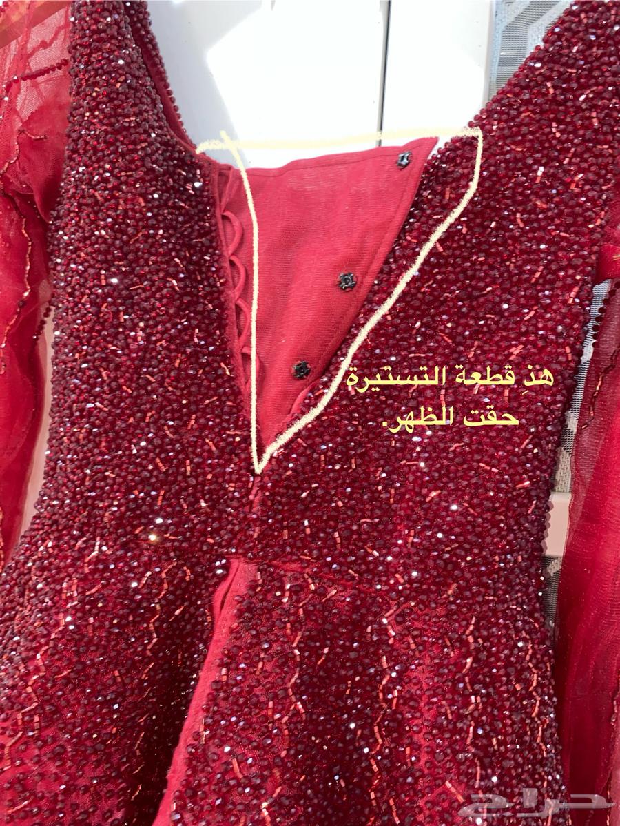 فستان سهرة فخم لون احمر64216118572546114