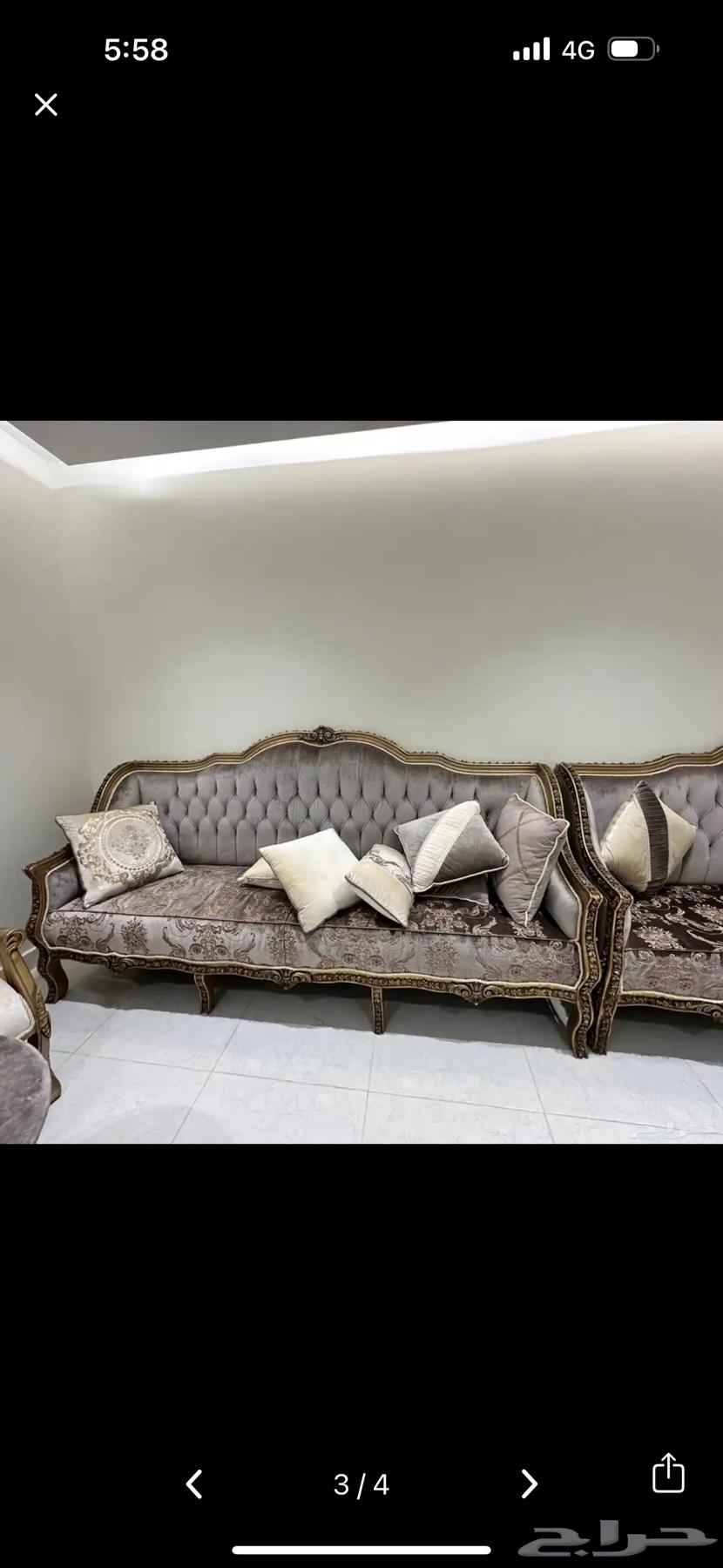 Sofa consisting of 3 long seats accommodating 4 people and 4 single chairs64222320122499112