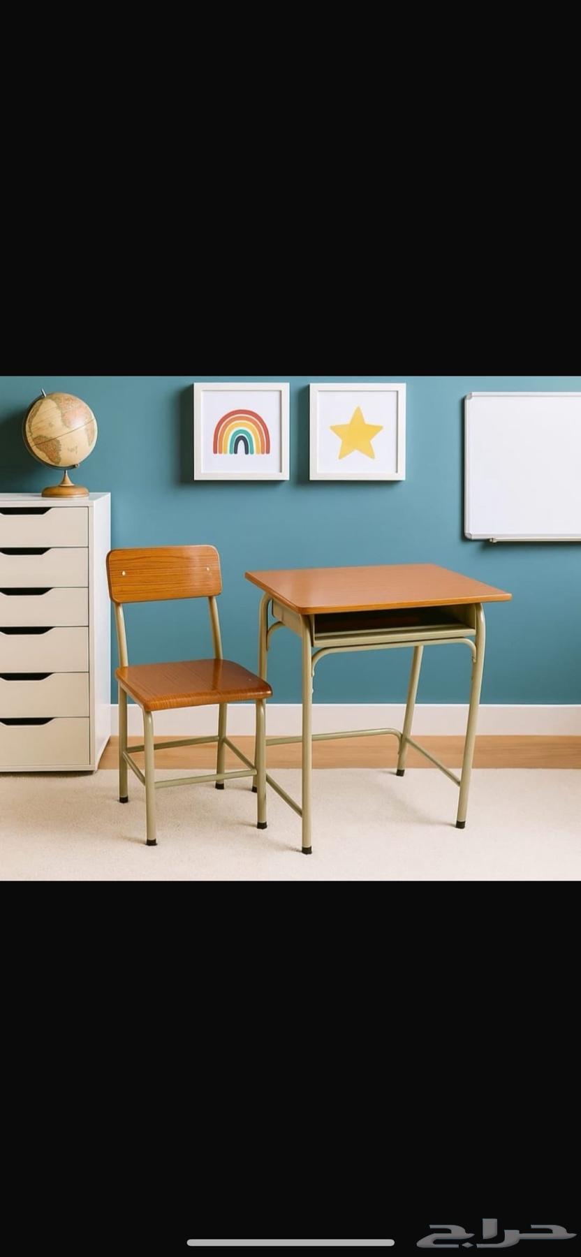 طاولة مدرسية خشب كرسي  طاوله64212544467458110
