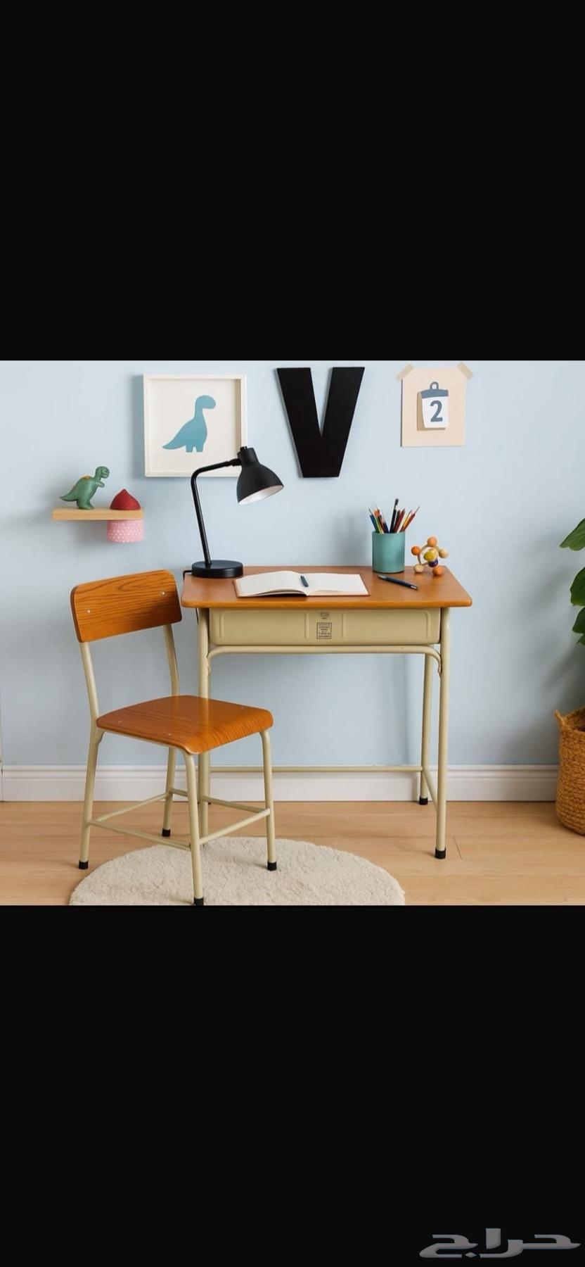 طاولة مدرسية خشب كرسي  طاوله64212544467458111