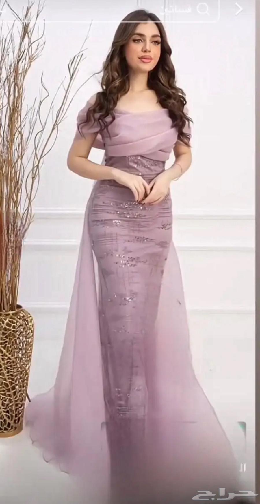 فستان موف لبس مره وحده نظيف64217530282882110