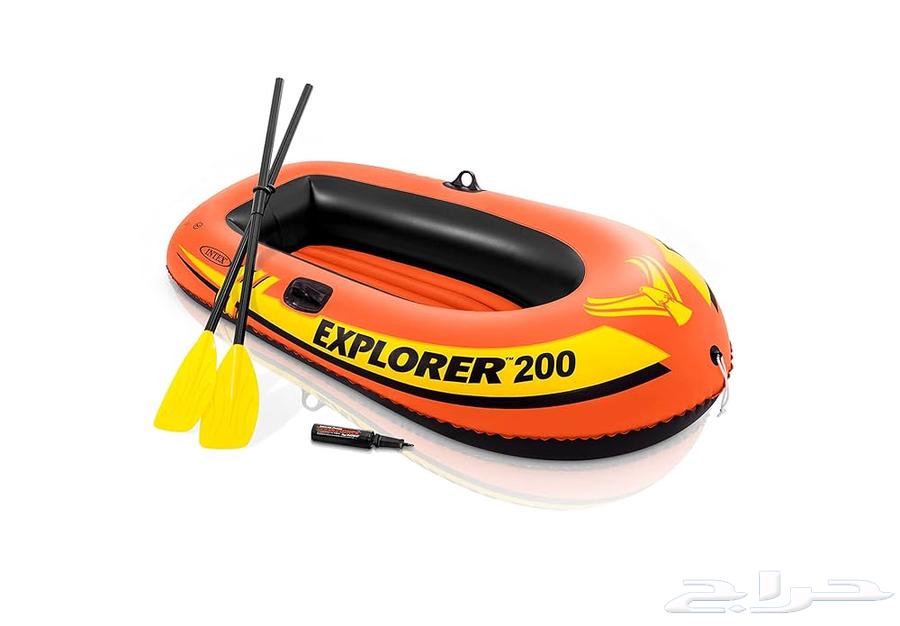 قارب نفخ للمسابح - قارب سباحه للاطفال والكبار مع مجاديف64252164971393110