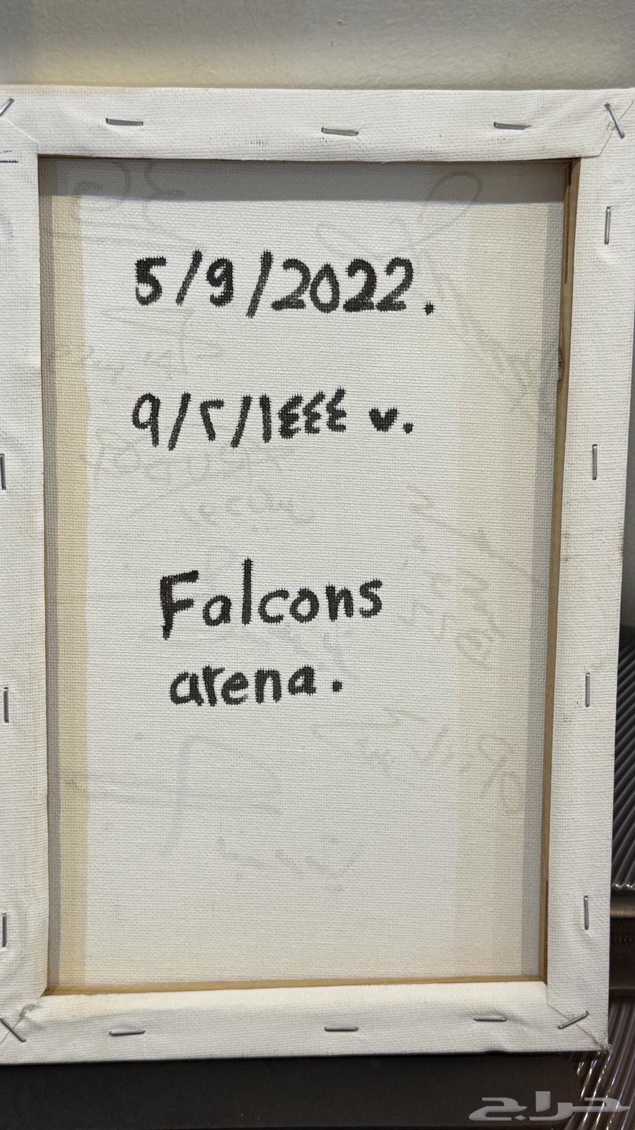 لوحة تجمع توقيع مشاهير فالكونز مع التاريخ64246989040259111