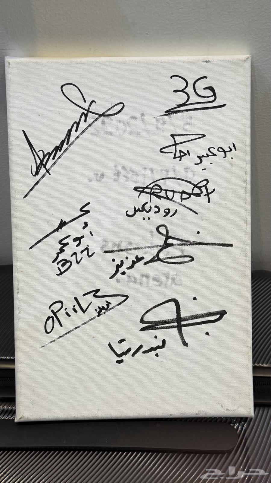 لوحة تجمع توقيع مشاهير فالكونز مع التاريخ64246989040259112