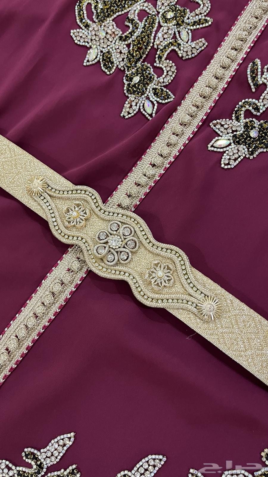 فستان سهرة فخم وقفطان مغربي64234285008515114