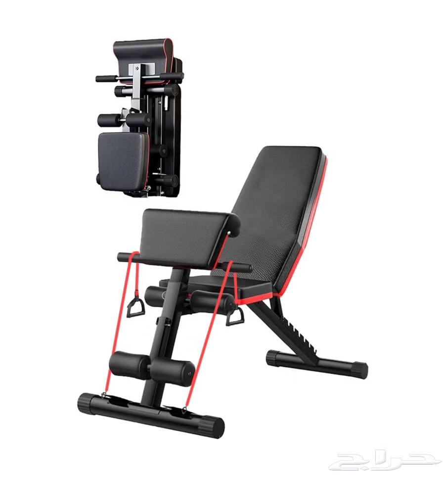 Multi-Use Exercise Bench Chair with Resistance Band64233487154433110