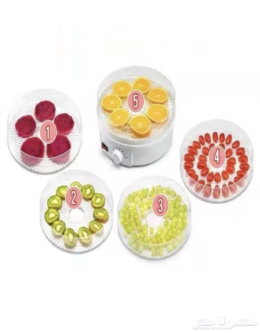 مجفف الطعام الكهربائي مع 5 طبقات لون ابيض مجفف فواكه64239886615425111