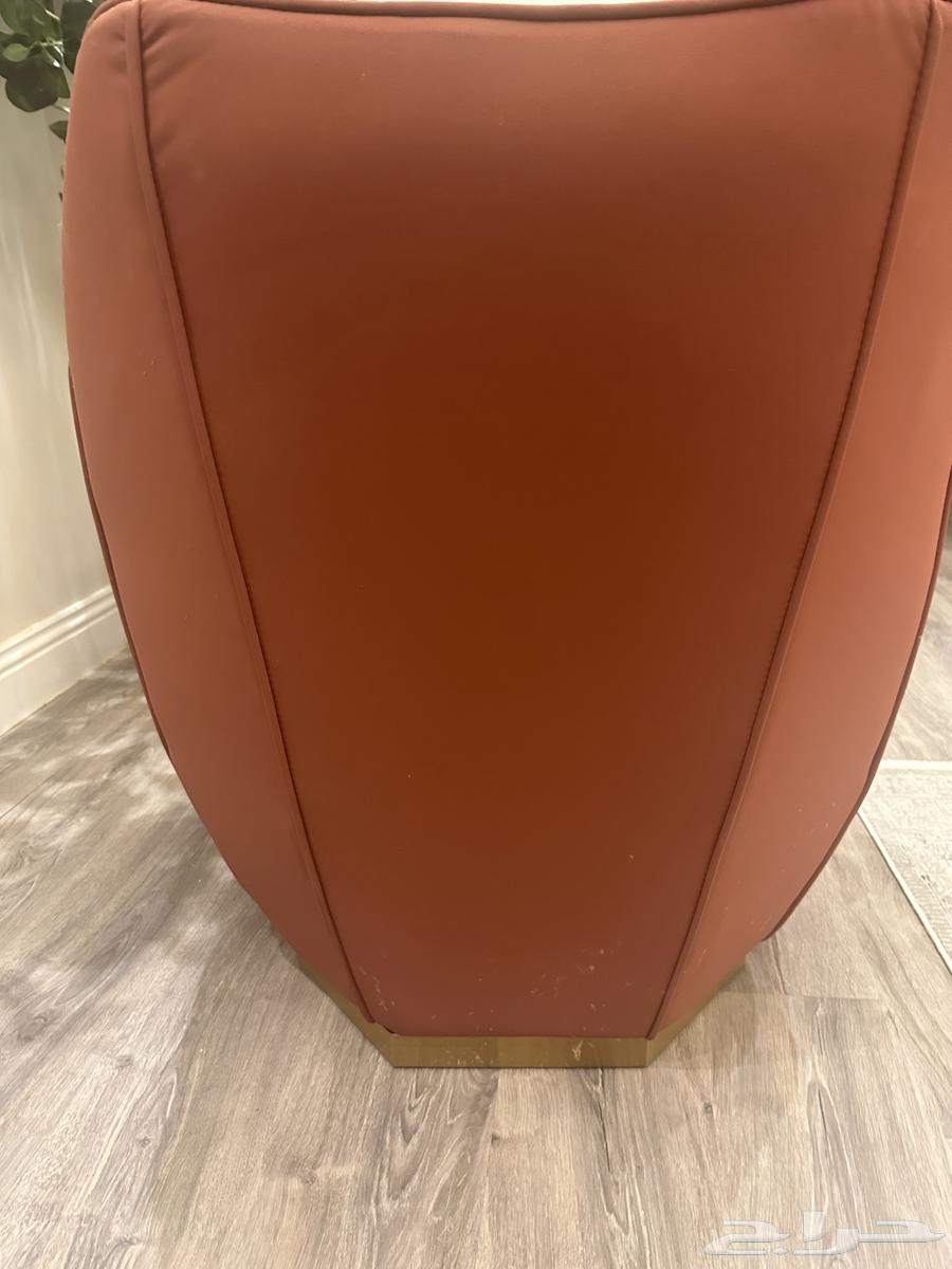 Elegant chair, modern contemporary model with distinctive design and matte gold base color64255393216385111