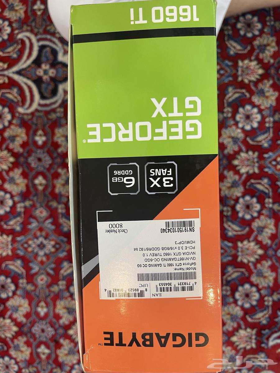 للبيع GTX1660 Ti Gigabyte OC64253000400514111