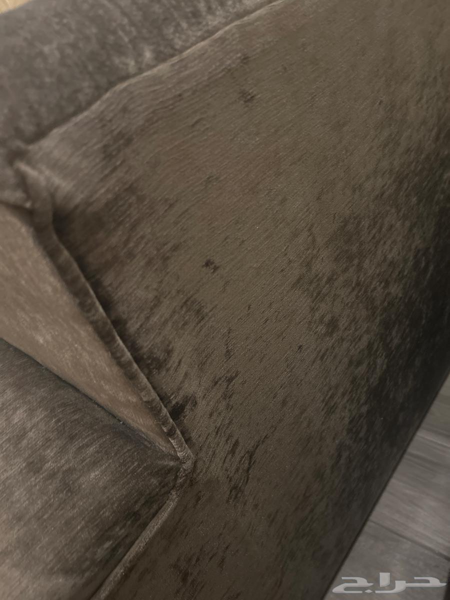 كنب مستعمل مترين و20 سم لون رمادي قماش القثمي64235478539650114