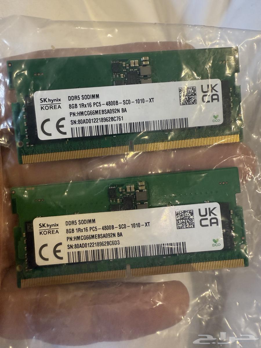 حبتين رام 8 جيجا لابتوب Ddr5 سرعه 480064246508639875110