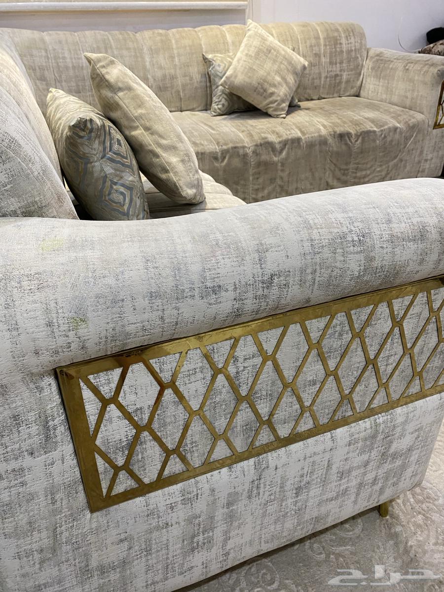 كنب مستخدم شهرين جديد مع المخدات64248107582083110